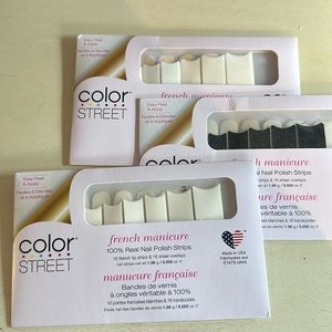 Three Color Street French manicure sets